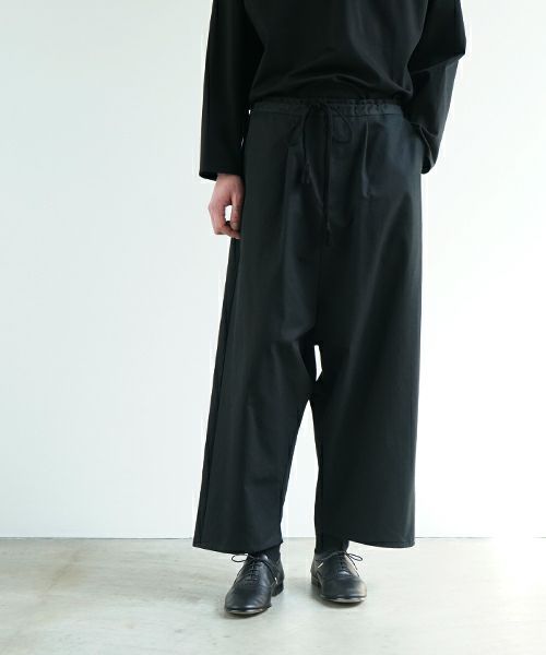 VU ヴウ wide silhouette pants [BLACK] ワイドシルエットパンツ vu-pnt-006