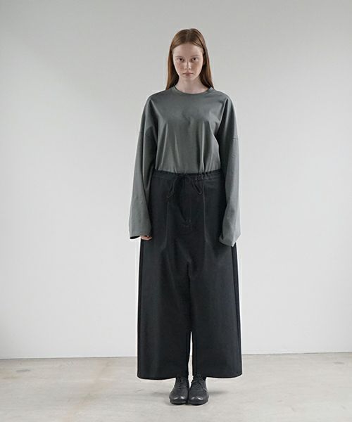 VU ヴウ wide silhouette pants [BLACK] ワイドシルエットパンツ vu-pnt-006