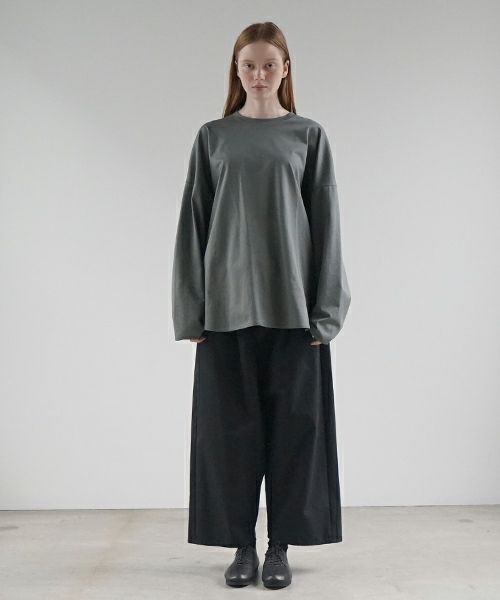 VU ヴウ wide silhouette pants [BLACK] ワイドシルエットパンツ vu-pnt-006