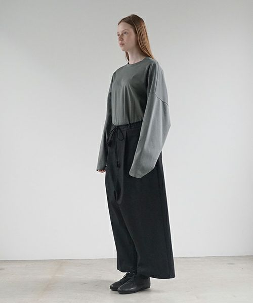 VU ヴウ wide silhouette pants [BLACK] ワイドシルエットパンツ vu-pnt-006