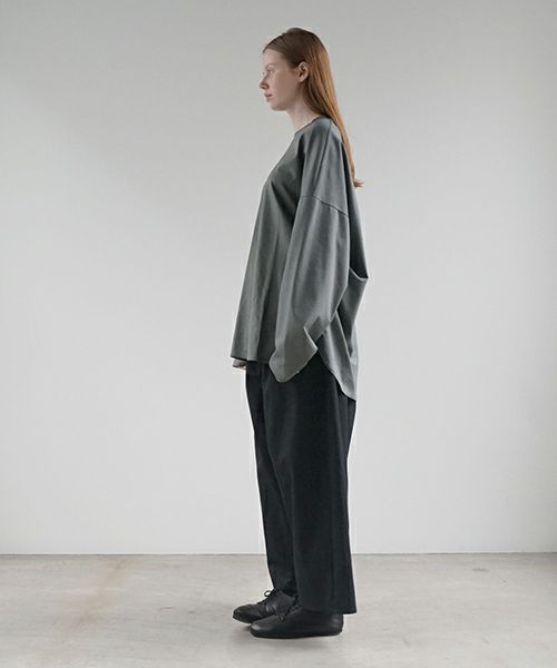 VU ヴウ wide silhouette pants [BLACK] ワイドシルエットパンツ vu-pnt-006