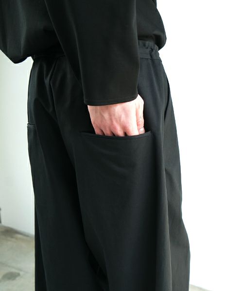 VU ヴウ wide silhouette pants [BLACK] ワイドシルエットパンツ vu-pnt-006
