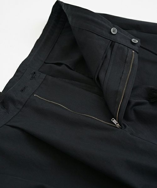 VU ヴウ wide silhouette pants [BLACK] ワイドシルエットパンツ vu-pnt-006