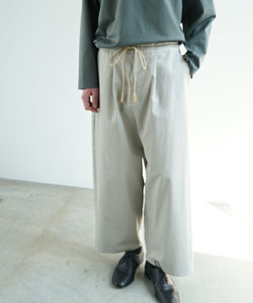 VU ヴウ wide silhouette pants [CHALK] ワイドシルエットパンツ vu-pnt-006
