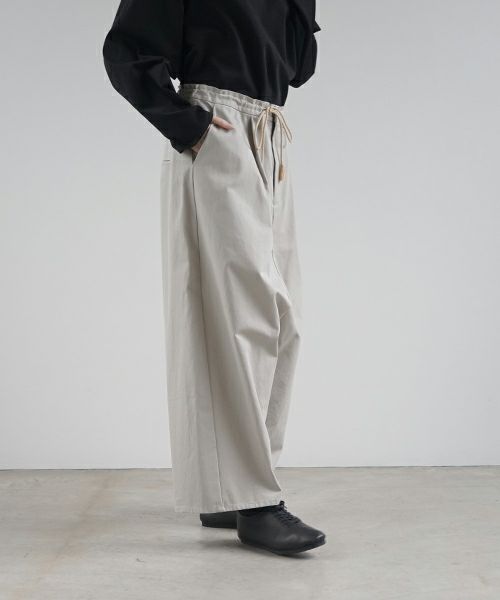 VU ヴウ wide silhouette pants [CHALK] ワイドシルエットパンツ vu-pnt-006