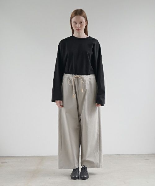 VU ヴウ wide silhouette pants [CHALK] ワイドシルエットパンツ vu-pnt-006