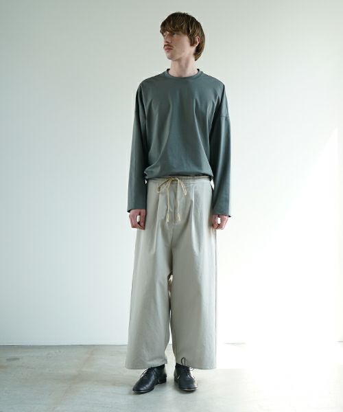 VU ヴウ wide silhouette pants [CHALK] ワイドシルエットパンツ vu-pnt-006