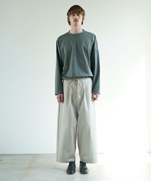 VU ヴウ wide silhouette pants [CHALK] ワイドシルエットパンツ vu-pnt-006