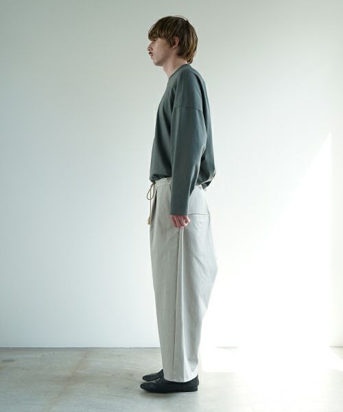 VU ヴウ wide silhouette pants [CHALK] ワイドシルエットパンツ vu-pnt-006