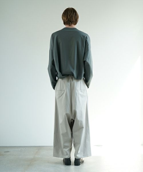 VU ヴウ wide silhouette pants [CHALK] ワイドシルエットパンツ vu-pnt-006