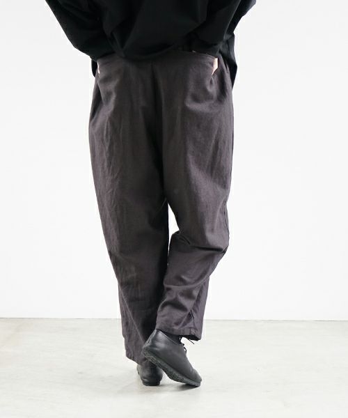 VU ヴウ dyed tapered pants［SUMI] 染テーパードパンツ425-VU-09