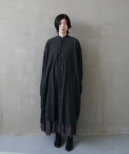 suzuki takayuki スズキタカユキ weather-cloth shirt [A251-03/ebony black]