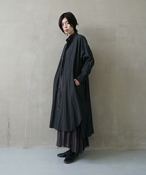 suzuki takayuki スズキタカユキ weather-cloth shirt [A251-03/ebony black]