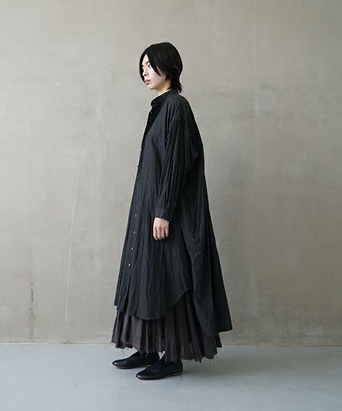 suzuki takayuki スズキタカユキ weather-cloth shirt [A251-03/ebony black]