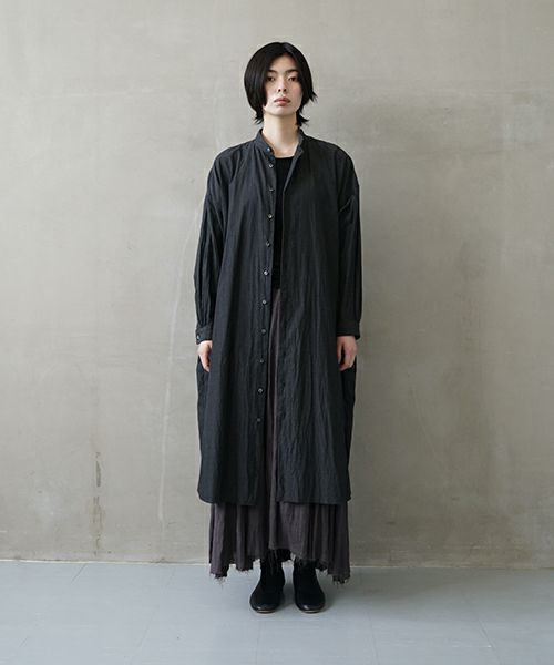 suzuki takayuki スズキタカユキ weather-cloth shirt [A251-03/ebony black]