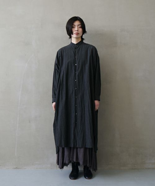 suzuki takayuki スズキタカユキ weather-cloth shirt [A251-03/ebony black]