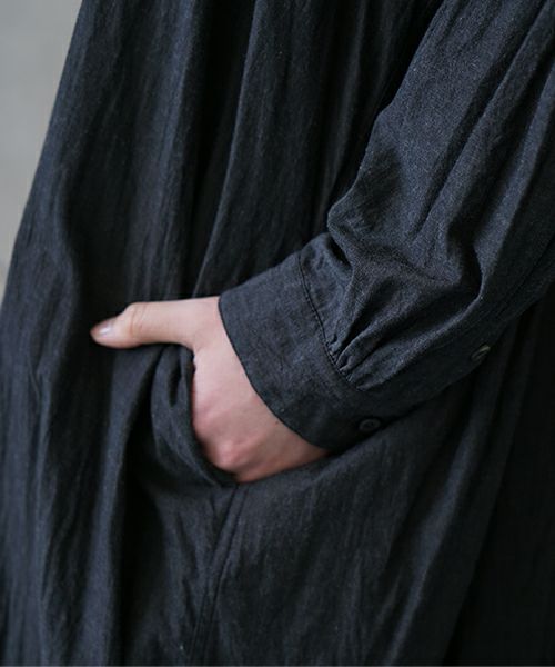 suzuki takayuki スズキタカユキ weather-cloth shirt [A251-03/ebony black]