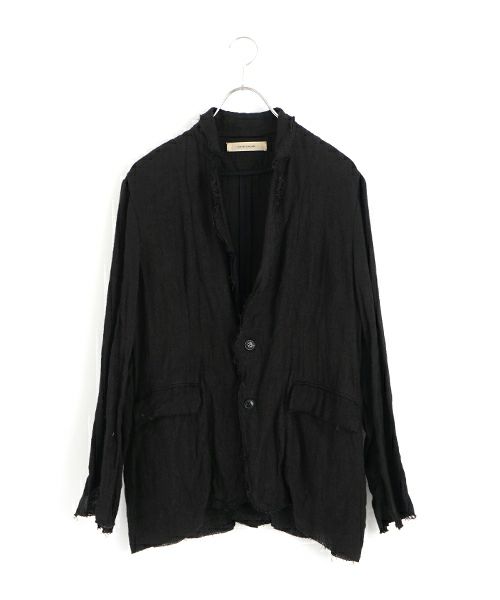 suzuki takayuki スズキタカユキ frayed short jacket[A251-09/lamp black]