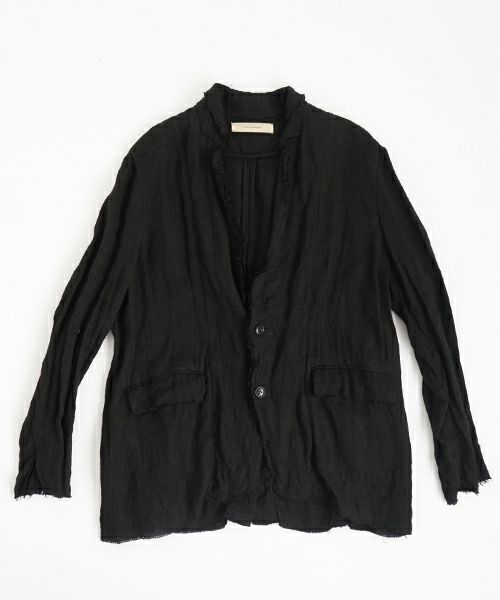 suzuki takayuki スズキタカユキ frayed short jacket[A251-09/lamp black]