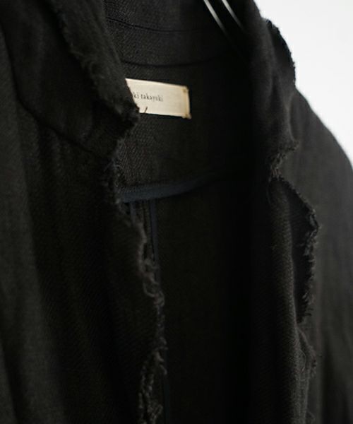 suzuki takayuki スズキタカユキ frayed short jacket[A251-09/lamp black]
