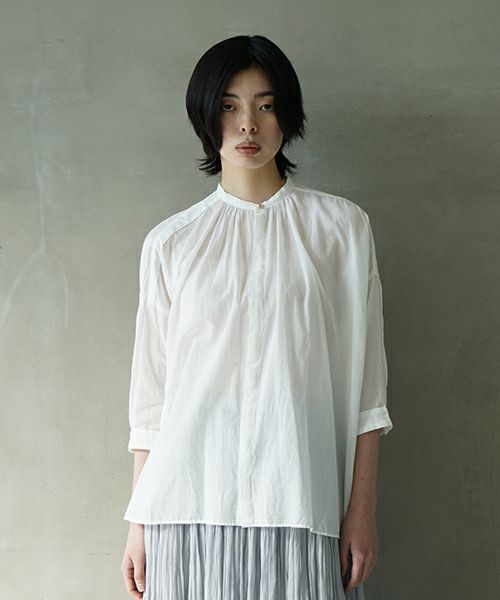 suzuki takayuki スズキタカユキ khadi shirtⅠ [T001-14-1/off white] カディシャツ