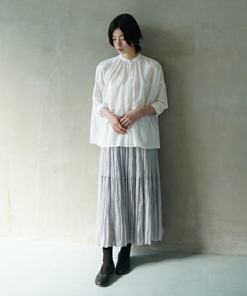 suzuki takayuki スズキタカユキ khadi shirtⅠ [T001-14-1/off white] カディシャツ