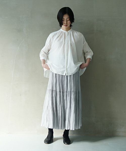 suzuki takayuki スズキタカユキ khadi shirtⅠ [T001-14-1/off white] カディシャツ