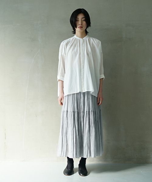 suzuki takayuki スズキタカユキ khadi shirtⅠ [T001-14-1/off white] カディシャツ