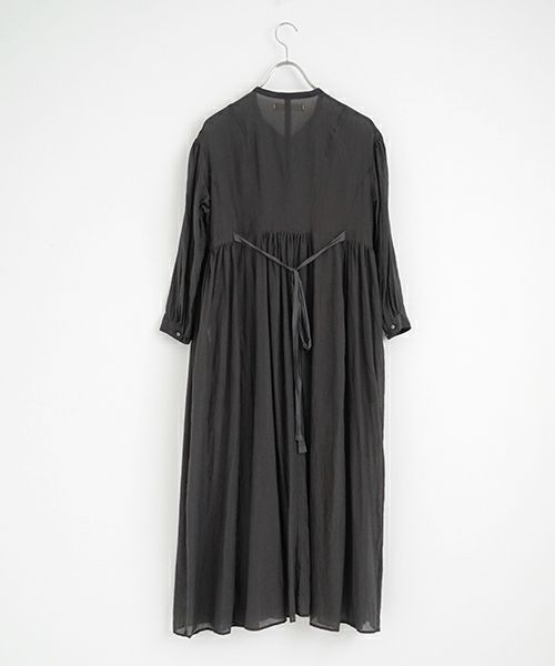 suzuki takayuki スズキタカユキ gathered dress [T001-16/slate grey]