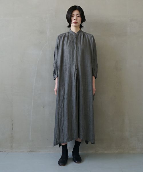 suzuki takayuki スズキタカユキ peasant dress I [A251-22/moss grey]