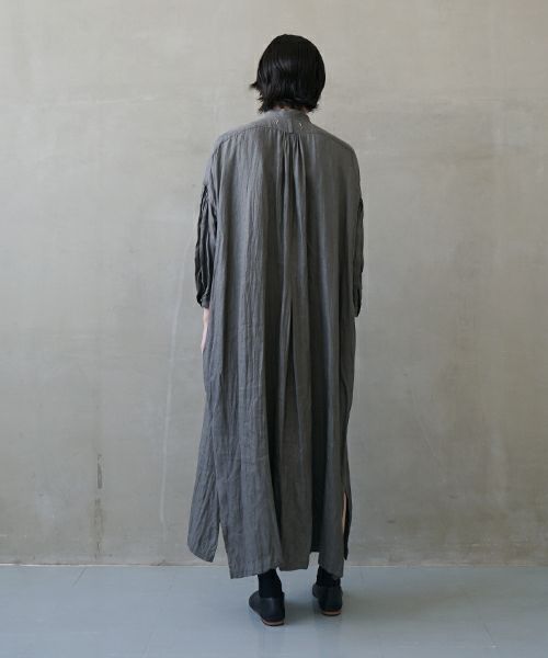 suzuki takayuki スズキタカユキ peasant dress I [A251-22/moss grey]
