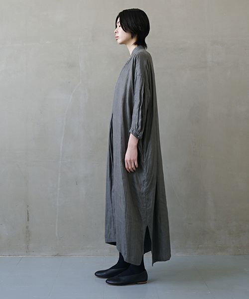 suzuki takayuki スズキタカユキ peasant dress I [A251-22/moss grey]