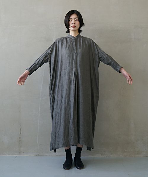 suzuki takayuki スズキタカユキ peasant dress I [A251-22/moss grey]