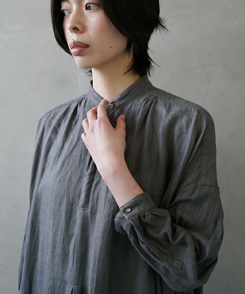 suzuki takayuki スズキタカユキ peasant dress I [A251-22/moss grey]