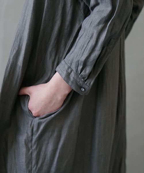 suzuki takayuki スズキタカユキ peasant dress I [A251-22/moss grey]