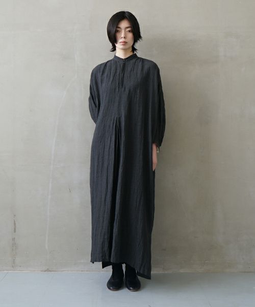 suzuki takayuki スズキタカユキ peasant dress Ⅱ [A251-23/ebony black]