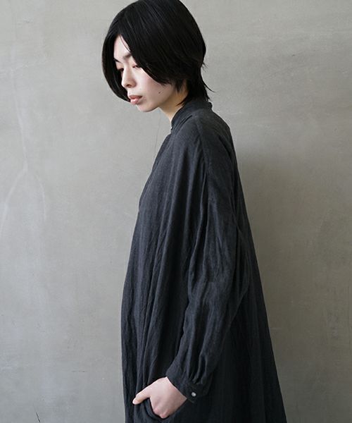 suzuki takayuki スズキタカユキ peasant dress Ⅱ [A251-23/ebony black]