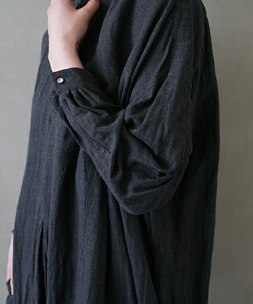 suzuki takayuki スズキタカユキ peasant dress Ⅱ [A251-23/ebony black]