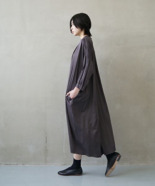 suzuki takayuki スズキタカユキ slip-on dress [T001-04/goose grey]