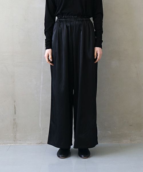 suzuki takayuki スズキタカユキ garthered pantsⅠ[T001-17/black]