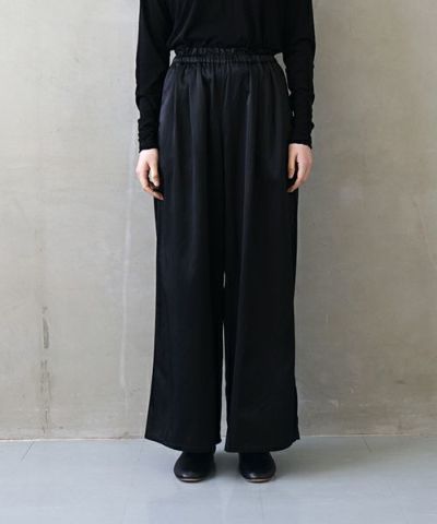 suzuki takayuki スズキタカユキ garthered pantsⅠ[T001-17/black]