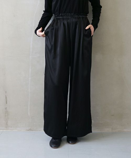 suzuki takayuki スズキタカユキ garthered pantsⅠ[T001-17/black]