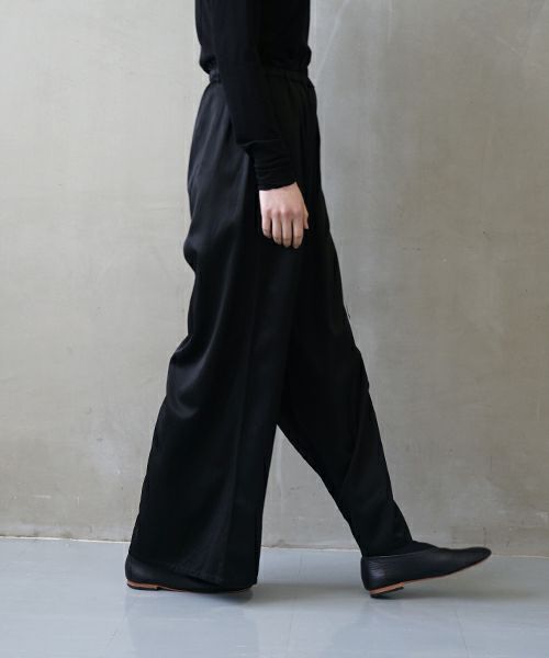 suzuki takayuki スズキタカユキ garthered pantsⅠ[T001-17/black]