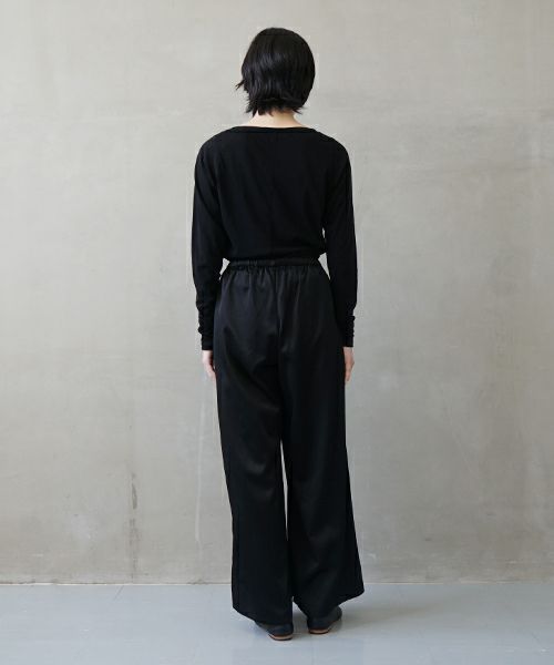 suzuki takayuki スズキタカユキ garthered pantsⅠ[T001-17/black]