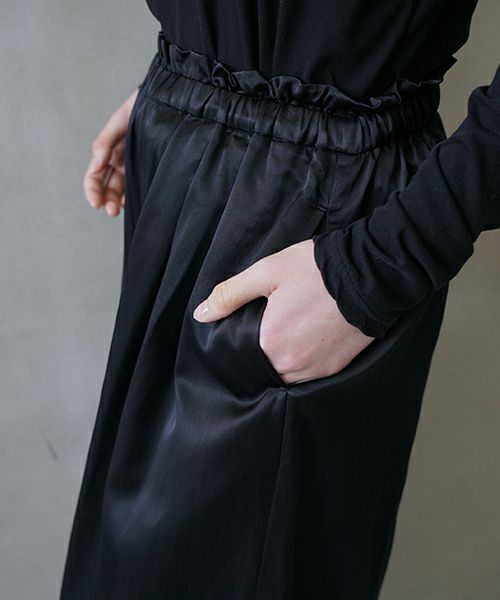 suzuki takayuki スズキタカユキ garthered pantsⅠ[T001-17/black]