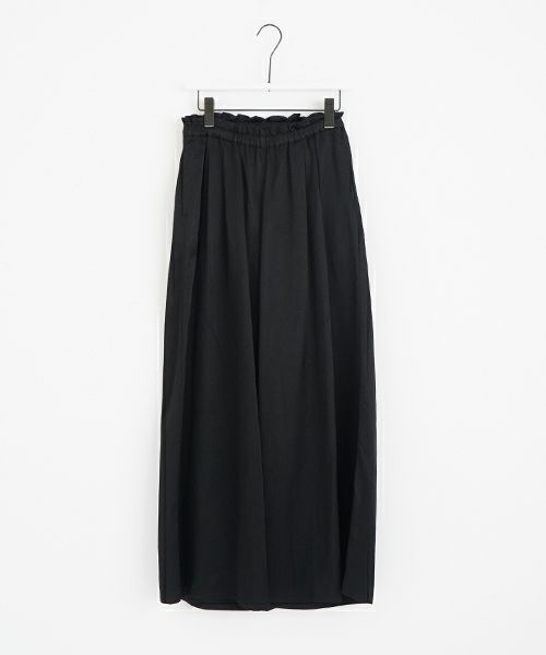 suzuki takayuki スズキタカユキ garthered pantsⅠ[T001-17/black]