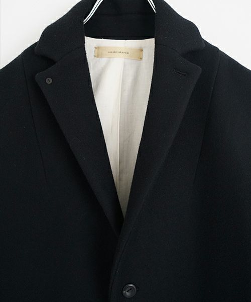 suzuki takayuki スズキタカユキ stand-fall-collar coatⅠ[A252-24/black]