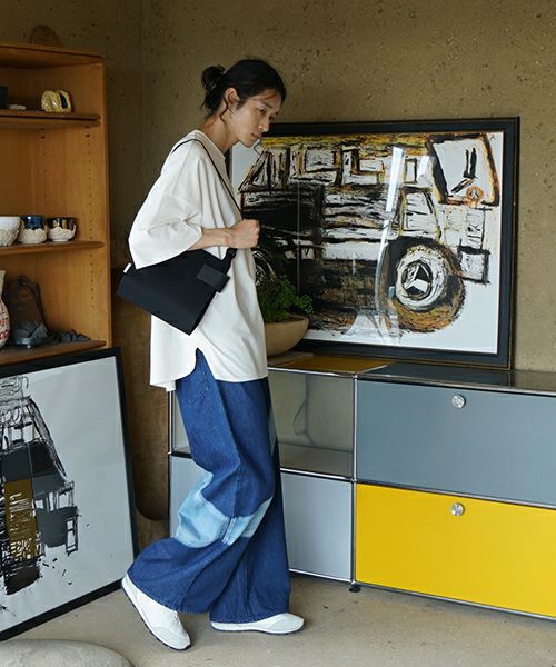 macromauro  マクロマウロ WRAP BAG SHOULDER CANVAS S(BLACK)