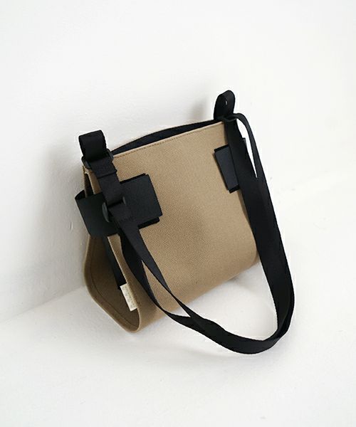 macromauro  マクロマウロ WRAP BAG SHOULDER CANVAS S(BEIGE)