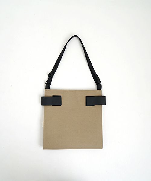 macromauro  マクロマウロ WRAP BAG SHOULDER CANVAS S(BEIGE)